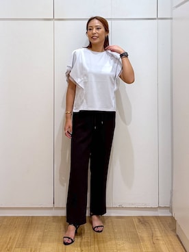 「アイテム（バレッタ/ヘアクリップ）」を使った、ココさん（レディース・165cm）の夏コーディネート