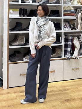 「アイテム（ピアス（両耳用））」を使った、ココさん（レディース・165cm・30代）の冬コーディネート