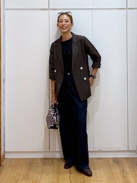 「アイテム（ローファー）」を使った、ココさん（レディース・165cm・30代）の夏コーディネート