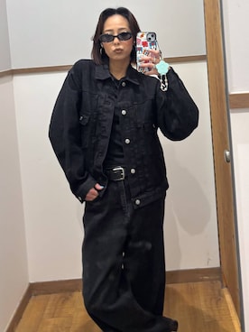 「アイテム（デニムジャケット）」を使った、ココさん（レディース・165cm・30代）の冬コーディネート