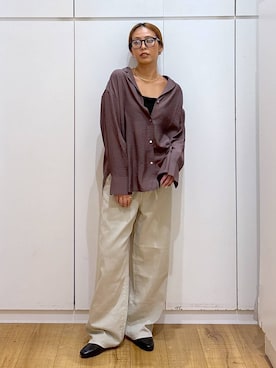「アイテム（バレッタ/ヘアクリップ）」を使った、ココさん（レディース・165cm・30代）の秋コーディネート