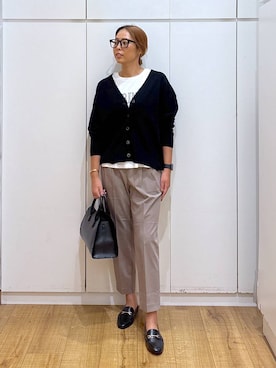 「アイテム（バングル/リストバンド）」を使った、ココさん（レディース・165cm・30代）の秋コーディネート