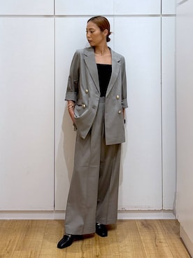 「GLOBAL WORK（グローバルワーク）のアイテム（テーラードジャケット）」を使った、ココさん（レディース・165cm）の秋コーディネート