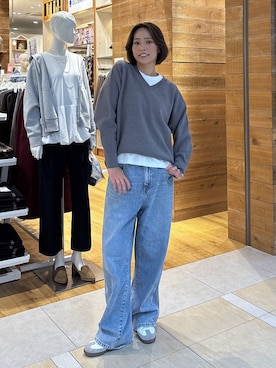「アイテム（スウェット）」を使った、ココさん（レディース・165cm・30代）の秋コーディネート