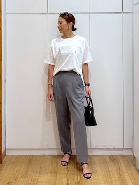 「アイテム（バングル/リストバンド）」を使った、ココさん（レディース・165cm）の夏コーディネート