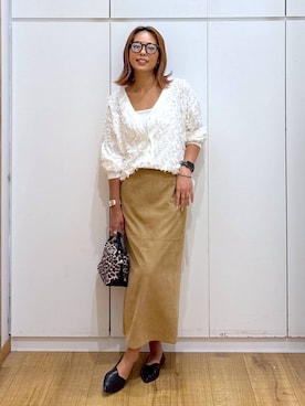「アイテム（パンプス）」を使った、ココさん（レディース・165cm・30代）の夏コーディネート