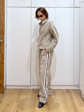 「GLOBAL WORK（グローバルワーク）のクリーンコーデュロイ/トラックパンツ/CLEAN MODE/589312（その他パンツ）」を使った、ココさん（レディース・165cm）の秋コーディネート
