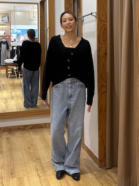 「アイテム（キャミソール）」を使った、ココさん（レディース・165cm）の秋コーディネート