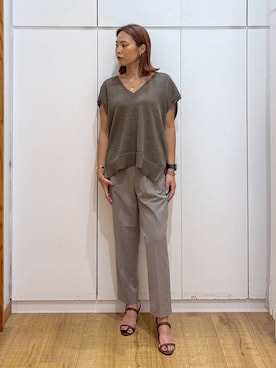 「アイテム（バングル/リストバンド）」を使った、ココさん（レディース・165cm・30代）の夏コーディネート