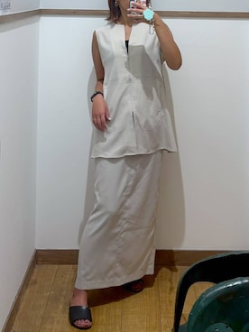 「アイテム（スカート）」を使った、ココさん（レディース・165cm・30代）の夏コーディネート