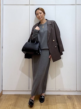 「アイテム（テーラードジャケット）」を使った、ココさん（レディース・165cm・30代）の秋コーディネート