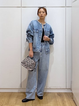 「アイテム（デニムジャケット）」を使った、ココさん（レディース・165cm・30代）の秋コーディネート