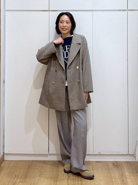 「アイテム（ローファー）」を使った、ココさん（レディース・165cm・30代）の秋コーディネート