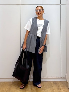 「アイテム（バングル/リストバンド）」を使った、ココさん（レディース・165cm・30代）の夏コーディネート