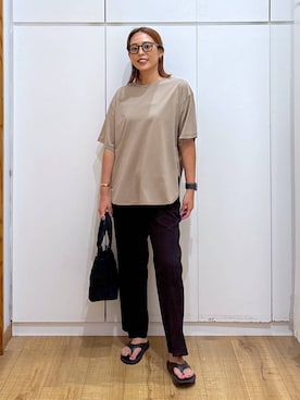 「アイテム（バングル/リストバンド）」を使った、ココさん（レディース・165cm・30代）の夏コーディネート