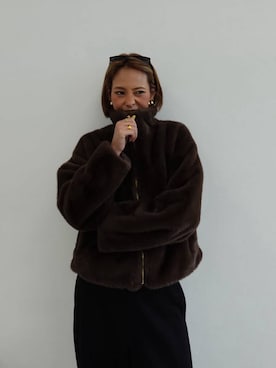 「GLOBAL WORK（グローバルワーク）のアイテム（ブルゾン）」を使った、ココさん（レディース・165cm）の秋コーディネート