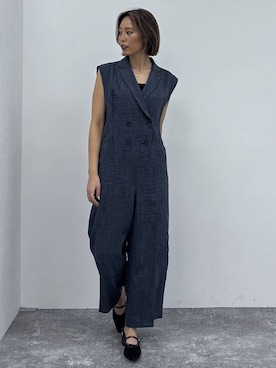 「GLOBAL WORK（グローバルワーク）のFffit エフィット/カップ付きキャミUネック/625136（キャミソール、ブラック系）」を使った、ココさん（レディース・165cm）の春コーディネート