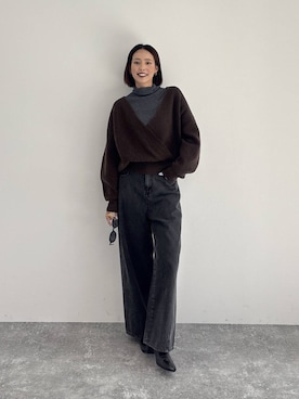 「アイテム（ピアス（両耳用））」を使った、ココさん（レディース・165cm・30代）の冬コーディネート