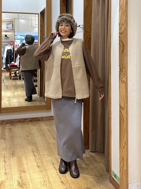 「アイテム（キャップ）」を使った、ココさん（レディース・165cm・30代）の秋コーディネート