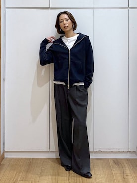 「アイテム（サロペット/オーバーオール）」を使った、ココさん（レディース・165cm・30代）の秋コーディネート