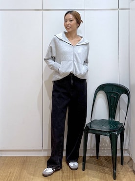 「アイテム（パーカー）」を使った、ココさん（レディース・165cm・30代）の秋コーディネート