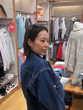 「アイテム（デニムジャケット）」を使った、ココさん（レディース・165cm・30代）の冬コーディネート