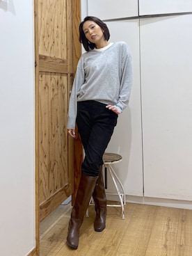 「アイテム（ピアス（両耳用））」を使った、ココさん（レディース・165cm・30代）の秋コーディネート