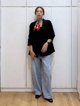 「アイテム（テーラードジャケット）」を使った、ココさん（レディース・165cm・30代）の秋コーディネート