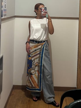 「アイテム（財布/小物）」を使った、ココさん（レディース・165cm）の夏コーディネート