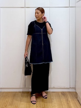 「アイテム（バングル/リストバンド）」を使った、ココさん（レディース・165cm・30代）の夏コーディネート