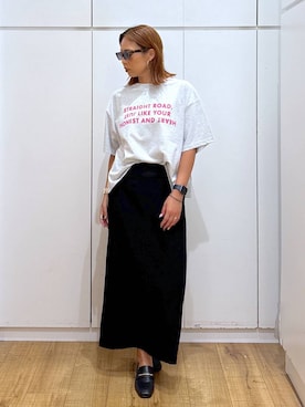 「アイテム（スカート）」を使った、ココさん（レディース・165cm・30代）の夏コーディネート
