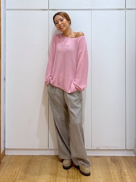 「アイテム（バングル/リストバンド）」を使った、ココさん（レディース・165cm・30代）の秋コーディネート
