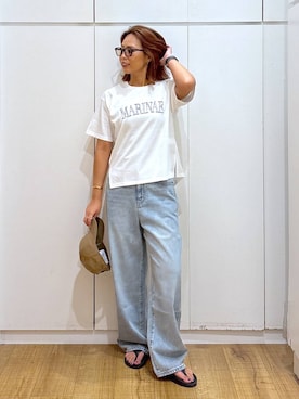 「アイテム（バングル/リストバンド）」を使った、ココさん（レディース・165cm・30代）の夏コーディネート