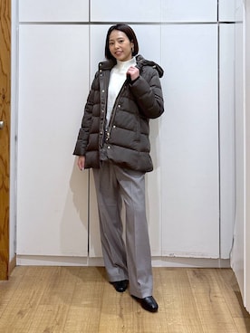 「アイテム（ダウンジャケット/コート）」を使った、ココさん（レディース・165cm・30代）の冬コーディネート