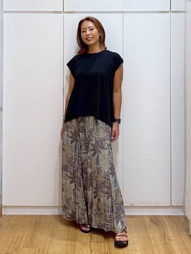 「アイテム（バングル/リストバンド）」を使った、ココさん（レディース・165cm・30代）の夏コーディネート