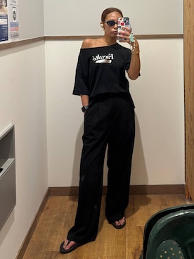 「GLOBAL WORK（グローバルワーク）のアイテム（パンツ）」を使った、ココさん（レディース・165cm）の夏コーディネート