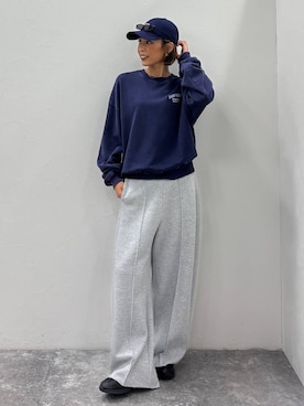 「GLOBAL WORK（グローバルワーク）のアイテム（キャップ）」を使った、ココさん（レディース・165cm）の秋コーディネート