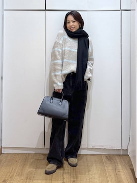 「アイテム（ローファー）」を使った、ココさん（レディース・165cm・30代）の冬コーディネート