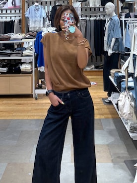 「GLOBAL WORK（グローバルワーク）のアイテム（トップス）」を使った、ココさん（レディース・165cm）の夏コーディネート