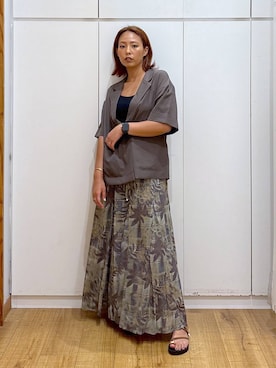 「アイテム（バングル/リストバンド）」を使った、ココさん（レディース・165cm・30代）の夏コーディネート