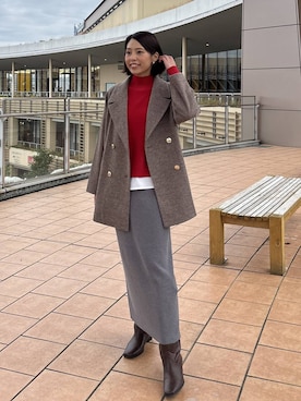 「アイテム（マフラー）」を使った、ココさん（レディース・165cm・30代）の秋コーディネート