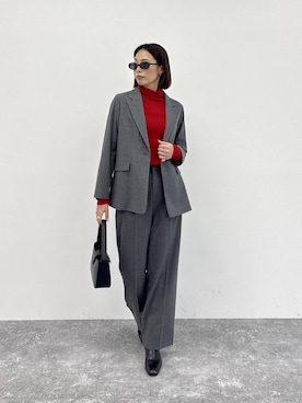 「アイテム（テーラードジャケット）」を使った、ココさん（レディース・165cm）の冬コーディネート