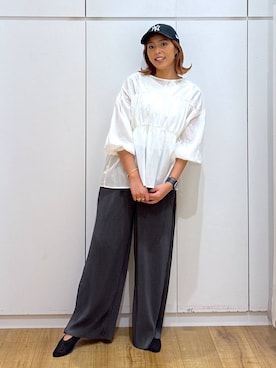 「アイテム（バングル/リストバンド）」を使った、ココさん（レディース・165cm・30代）の夏コーディネート
