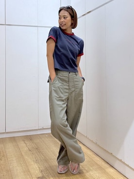 「GLOBAL WORK（グローバルワーク）のアイテム（パンツ）」を使った、ココさん（レディース・165cm）の夏コーディネート