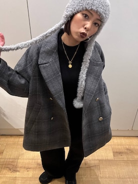 「アイテム（チェスターコート）」を使った、ココさん（レディース・165cm・30代）の秋コーディネート