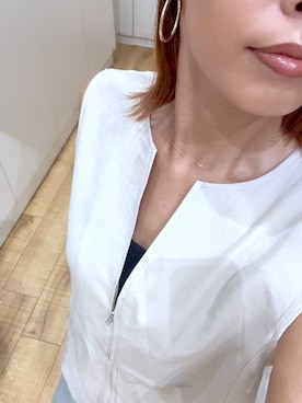 「アイテム（バレッタ/ヘアクリップ）」を使った、ココさん（レディース・165cm）の夏コーディネート