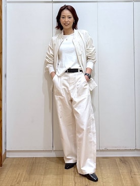 「GLOBAL WORK（グローバルワーク）のアイテム（ブルゾン）」を使った、ココさん（レディース・165cm）の春コーディネート