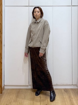 「アイテム（ブルゾン）」を使った、ココさん（レディース・165cm・30代）の秋コーディネート