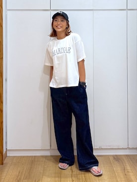 「アイテム（バングル/リストバンド）」を使った、ココさん（レディース・165cm・30代）の夏コーディネート