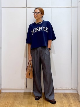 「アイテム（アクセサリー）」を使った、ココさん（レディース・165cm・30代）の秋コーディネート
